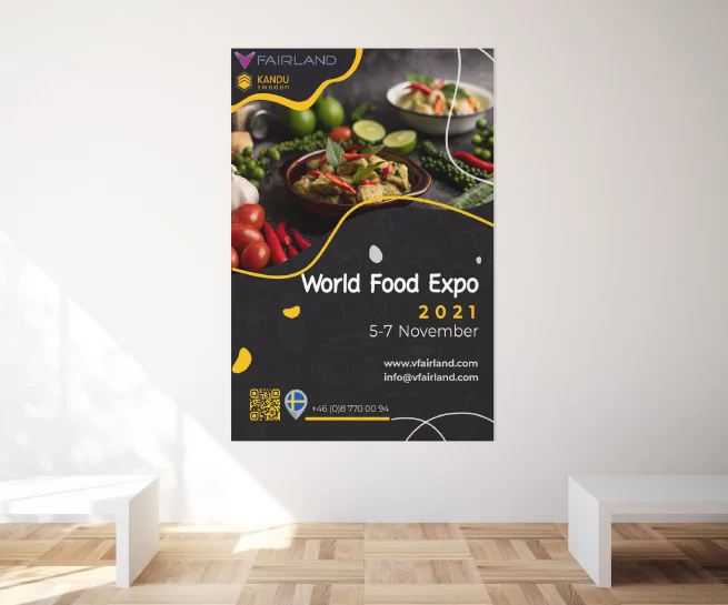 طراحی پوستر نمایشگاه غذا سوئد