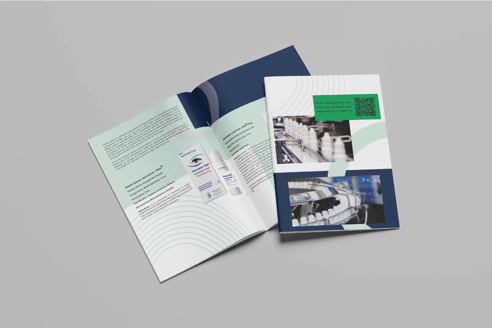 طراحی کاتالوگ شرکت داروسازی پارس بوعلی